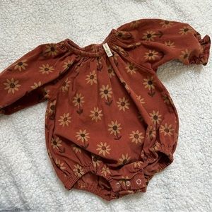 Wild wawa corduroy sunflower bubble romper